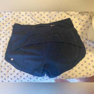 Lulu lemon speed up 4” high waisted navy blue shorts SIZE 8